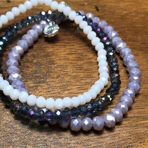 Set of 3 Lizas Faceted Czech Crystal Bracelets New